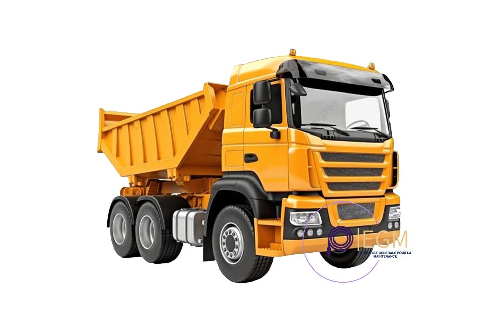 Camion benne robuste pour chantier BTP