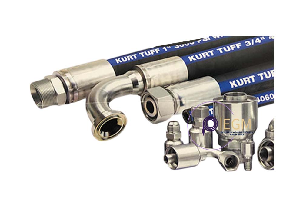 Flexible hydraulique haute pression avec raccords sertis